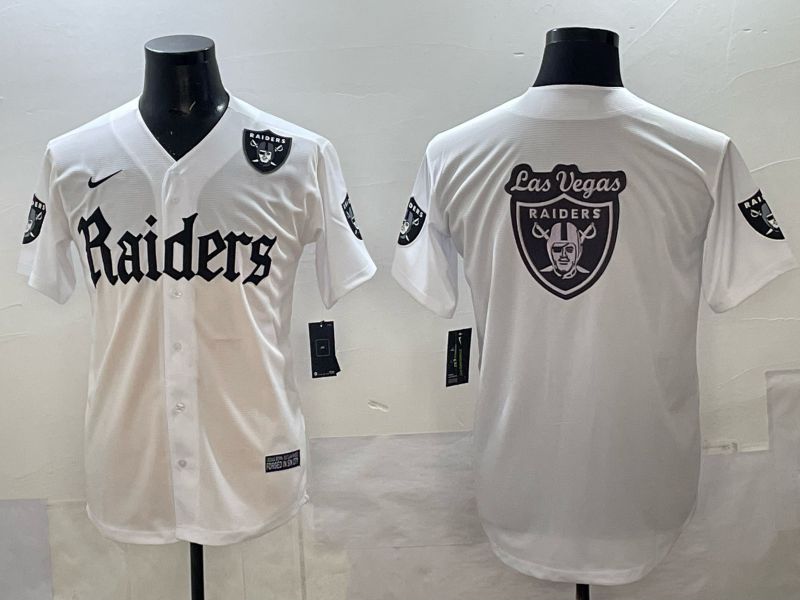 Men 2025 Oakland Raiders Blank white 6th generation Joint Name Nike Limited NFL Jersey style 018